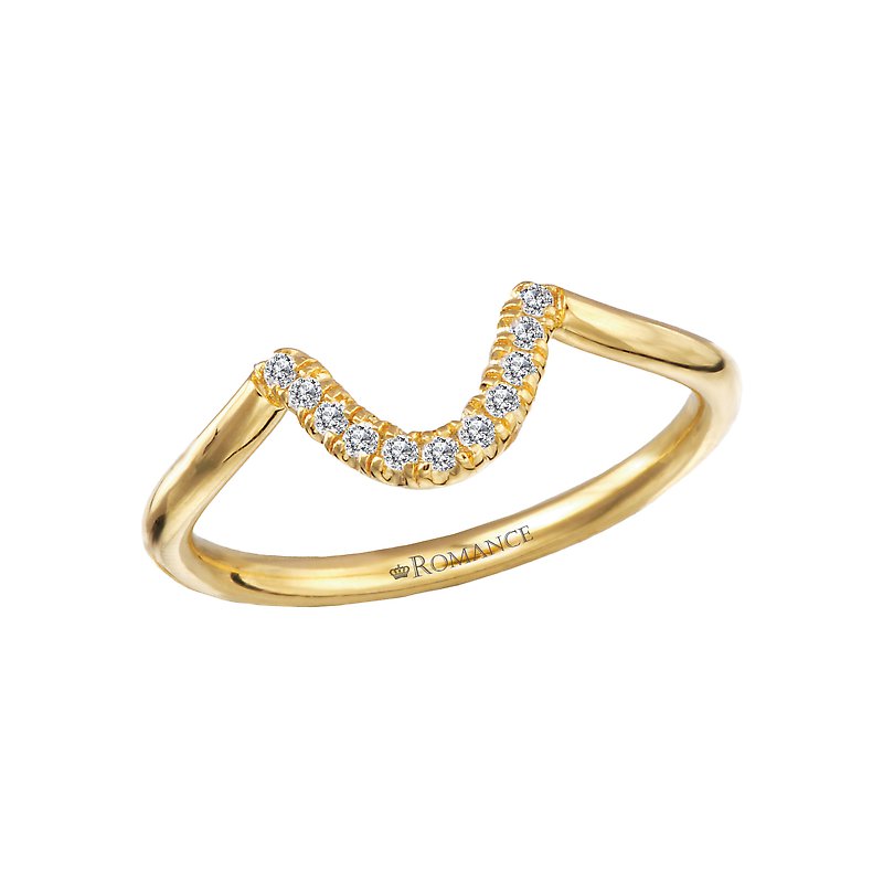 Romance Diamond Curved Wedding Band