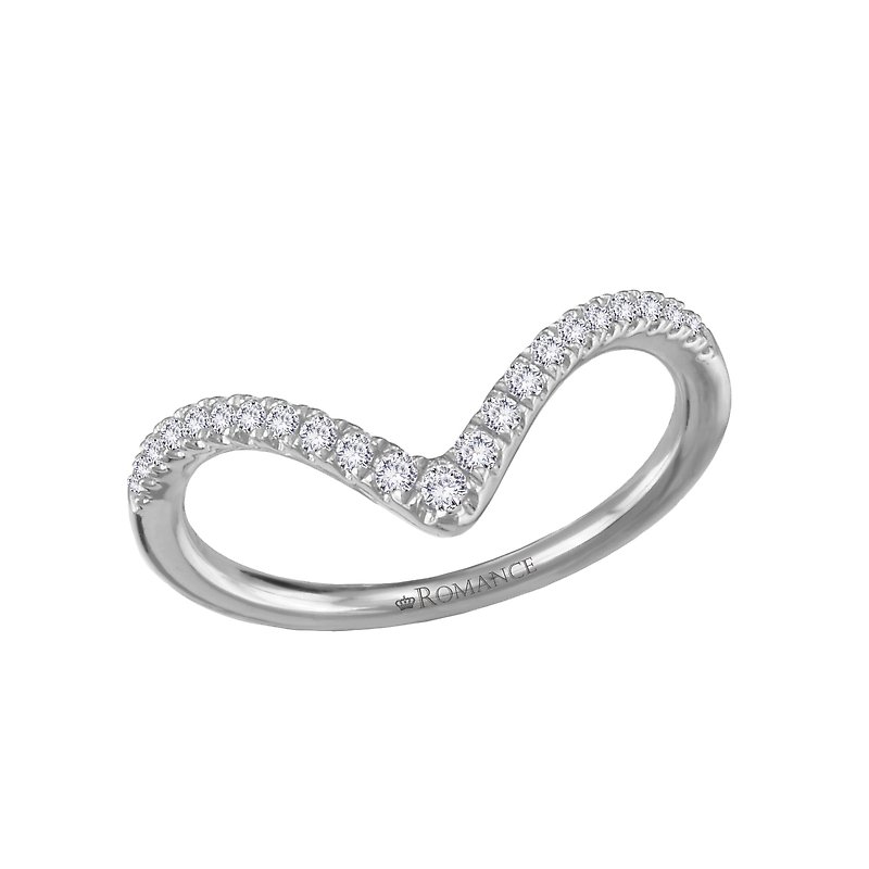 Romance Curved Diamond Wedding Band