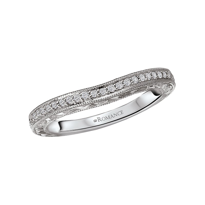 Romance Curved Diamond Wedding Band
