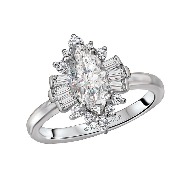 Romance *** Lab Grown Diamond *** Halo Semi-Mount Diamond Ring