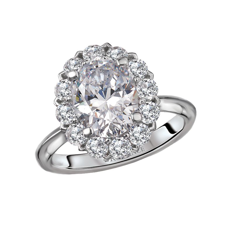 Romance Halo Semi-Mount Diamond Ring