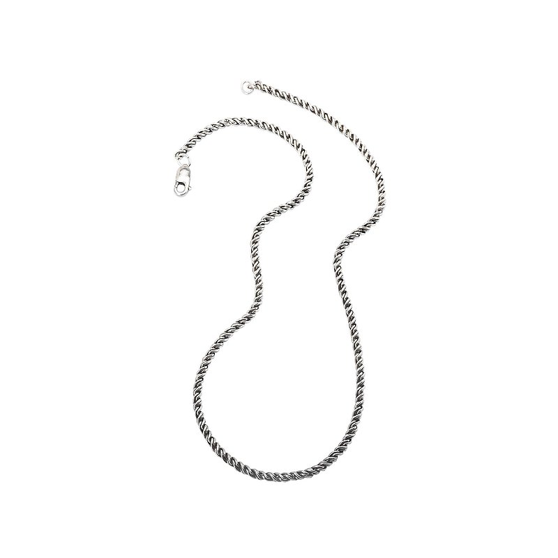 Eleganza Sterling Silver Twisted Rope Chain