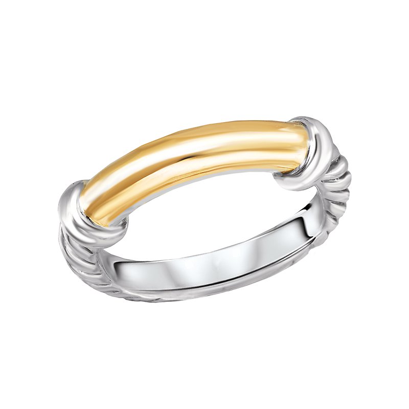Eleganza Ladies Fashion Two-Tone Ring