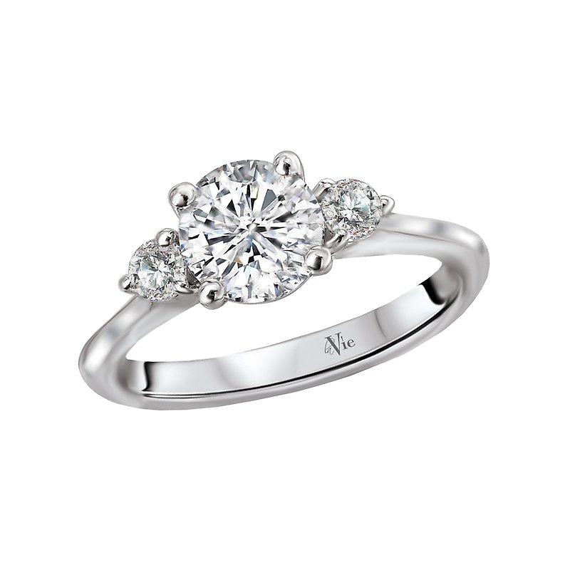 Lavie Three Stone Semi-Mount Engagement Ring