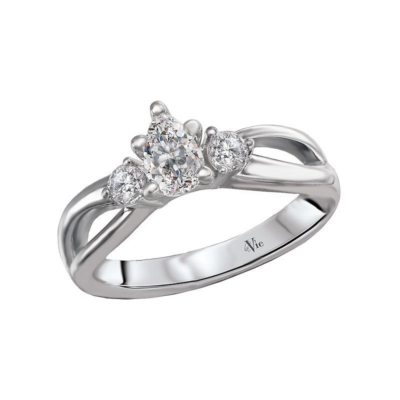 Lavie 3 Stone Semi-Mount Diamond Ring