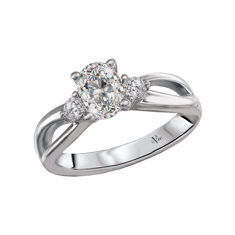 Lavie 3 Stone Semi-Mount Diamond Ring