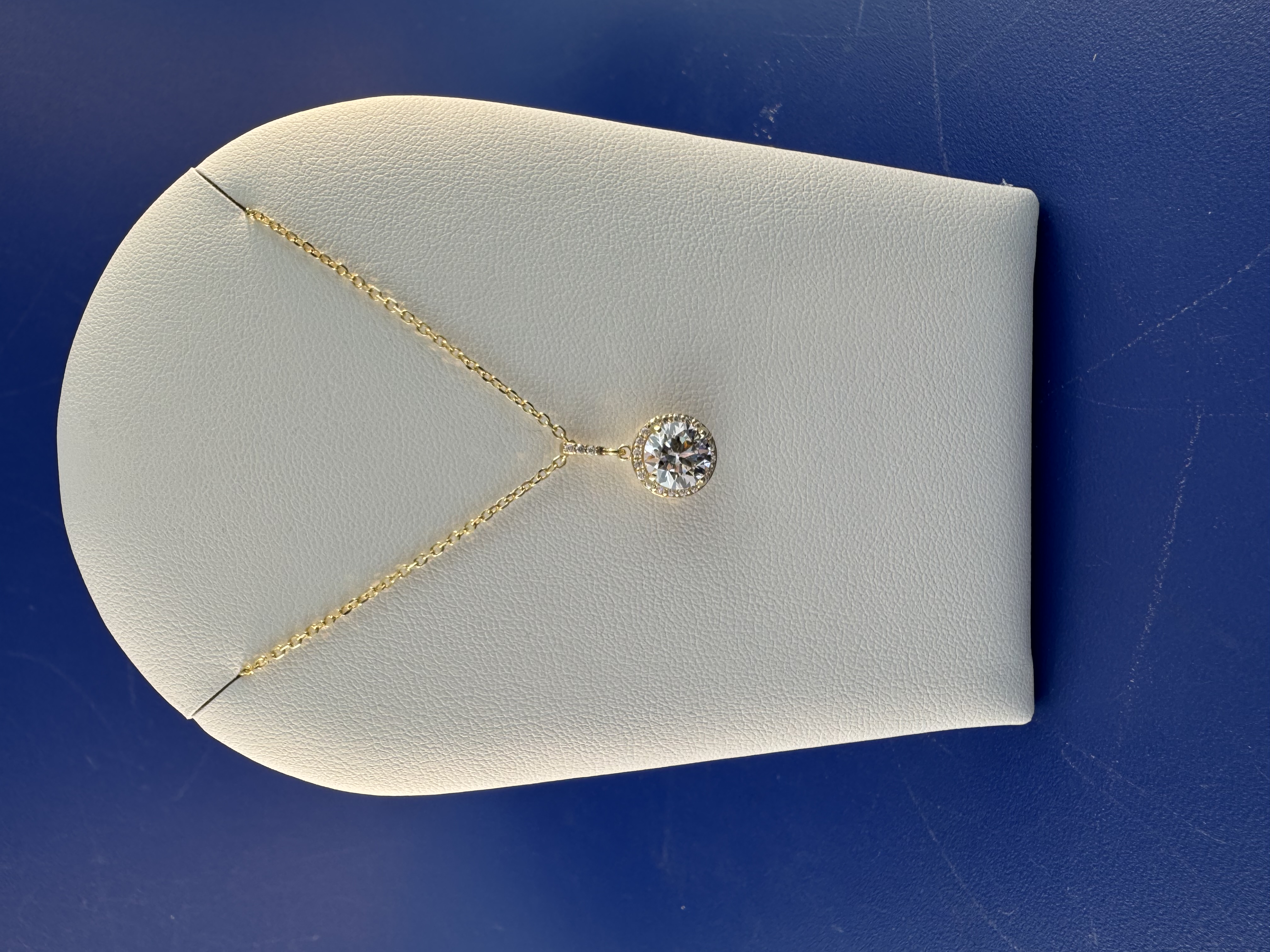14kt yellow gold diamond pendant lab grown 1.40 ct.