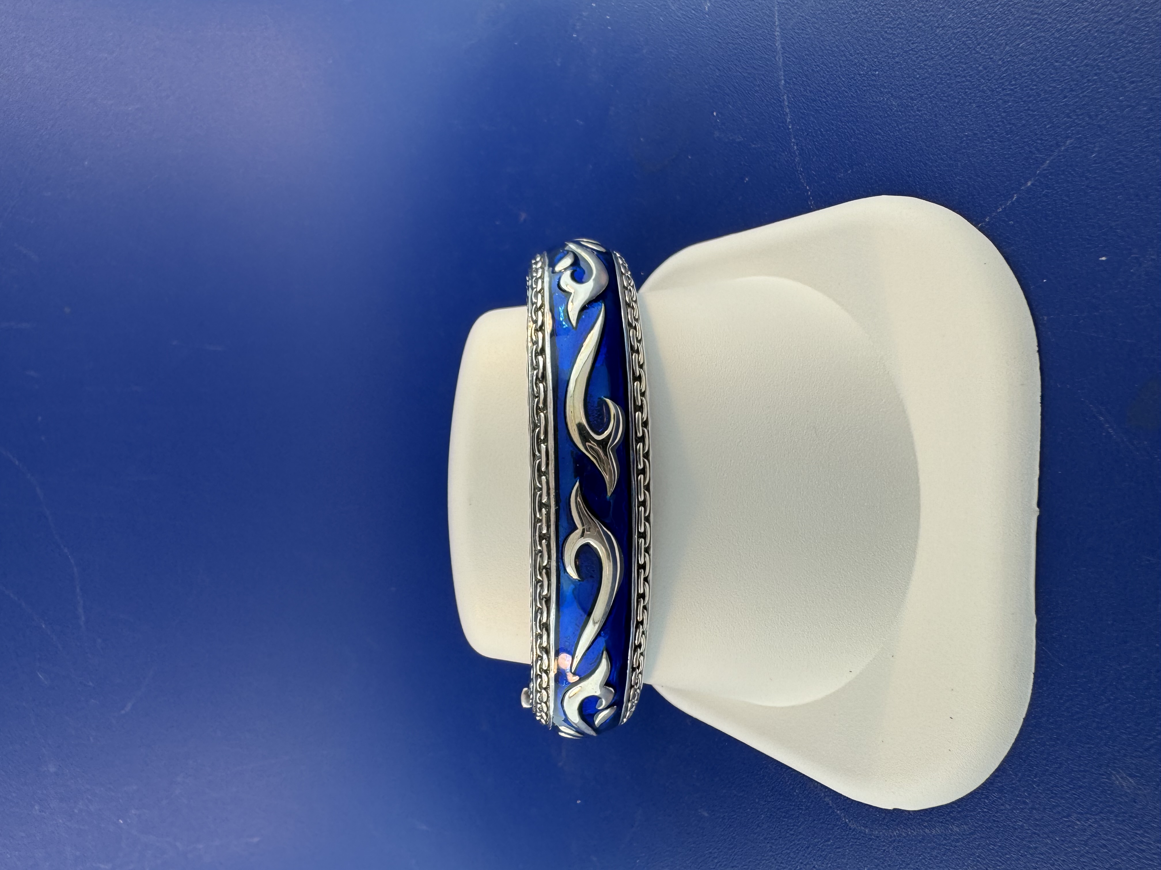 Sterling silver and enamel bracelet