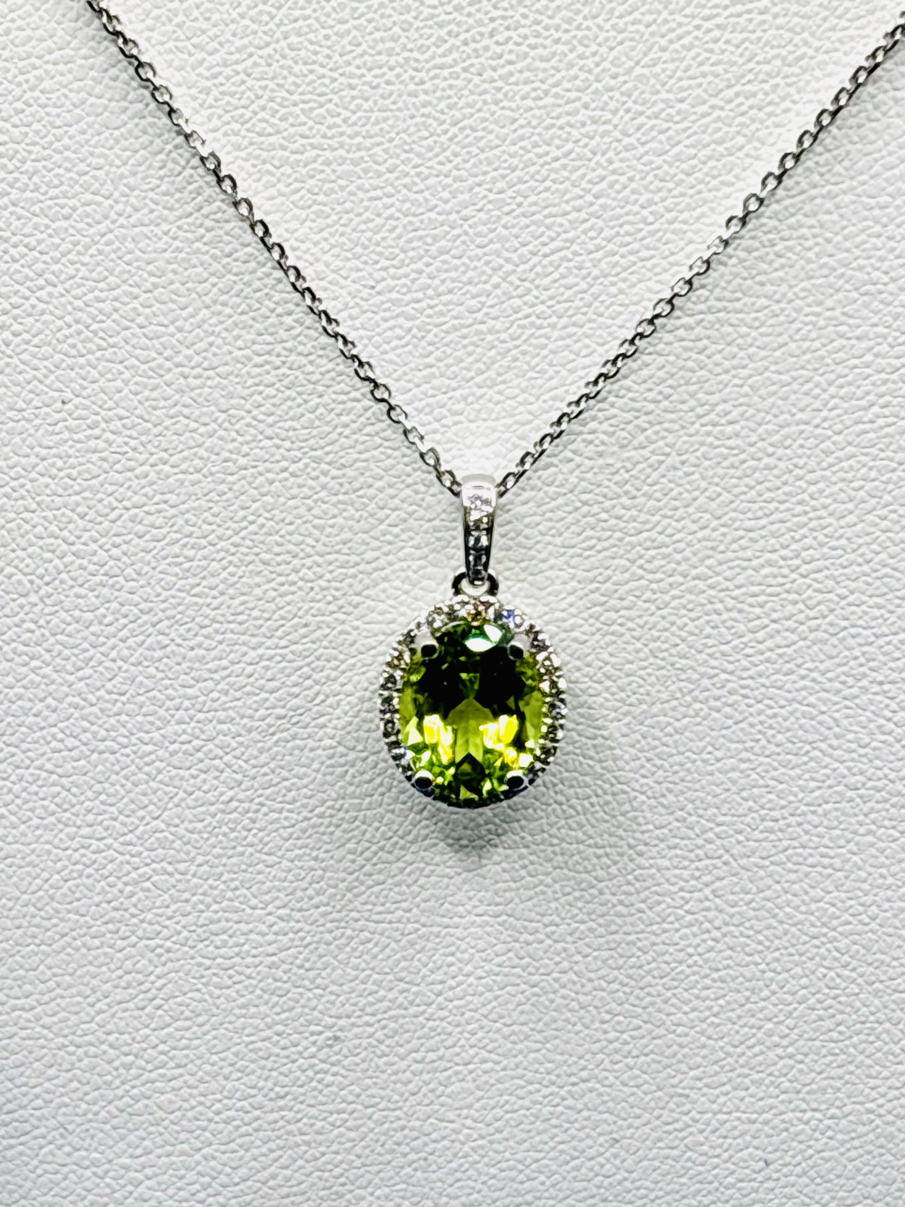 Peridot & Diamond Pendant
