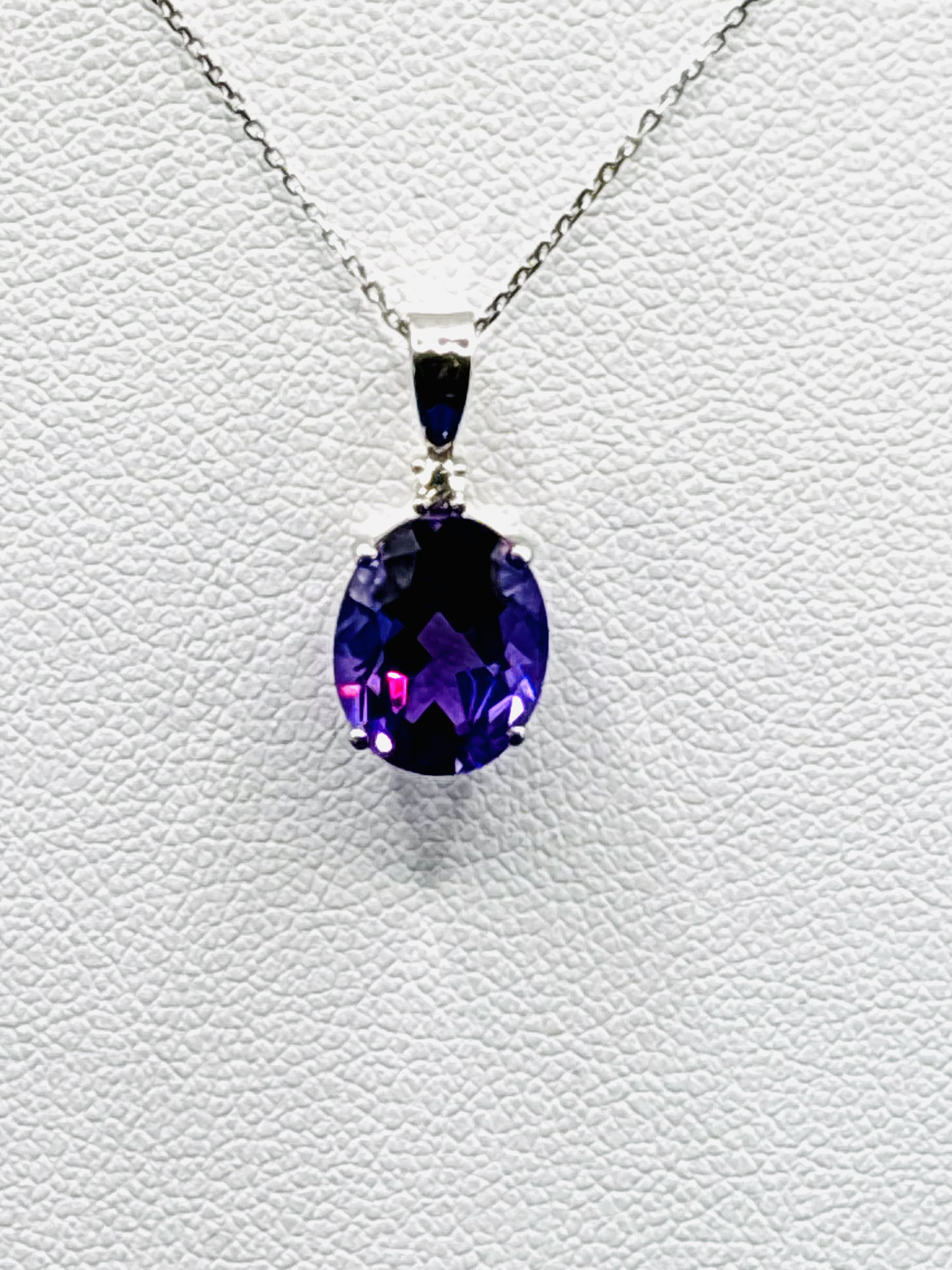 Amethyst & Diamond Pendant