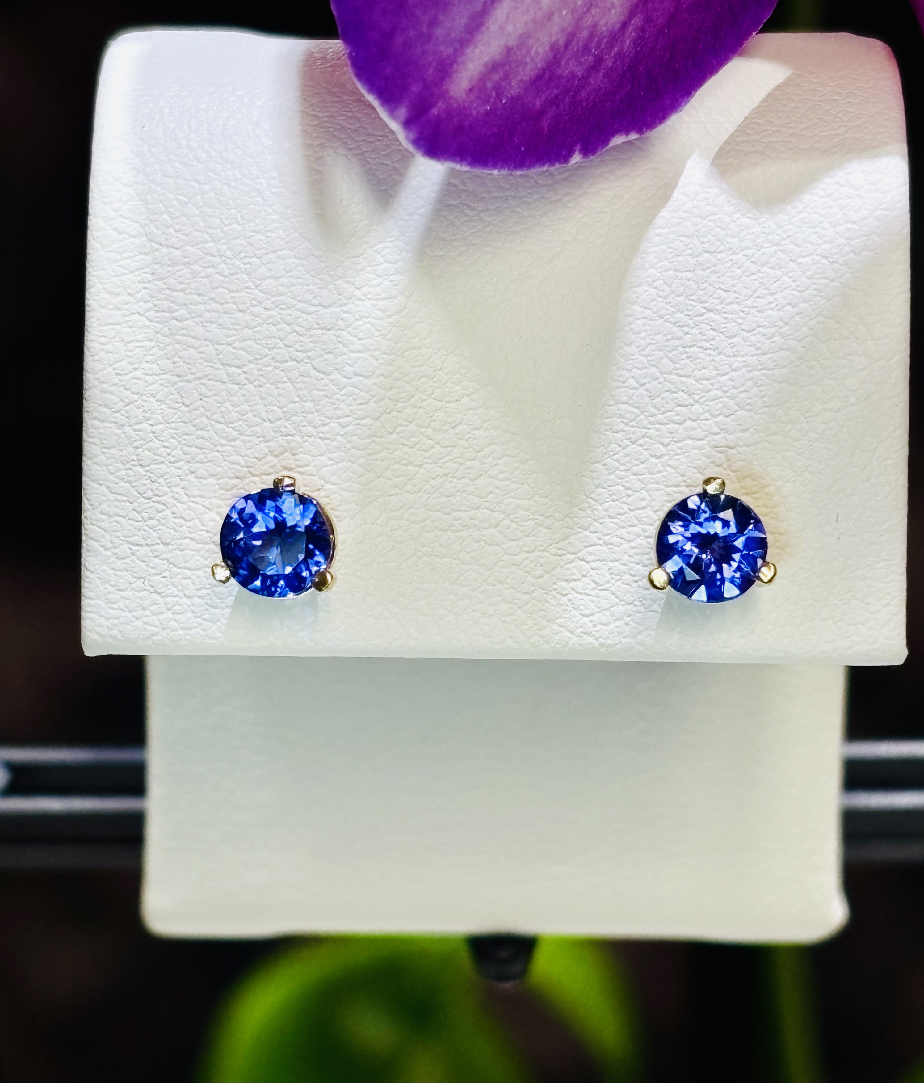Tanzanite Martini Studs