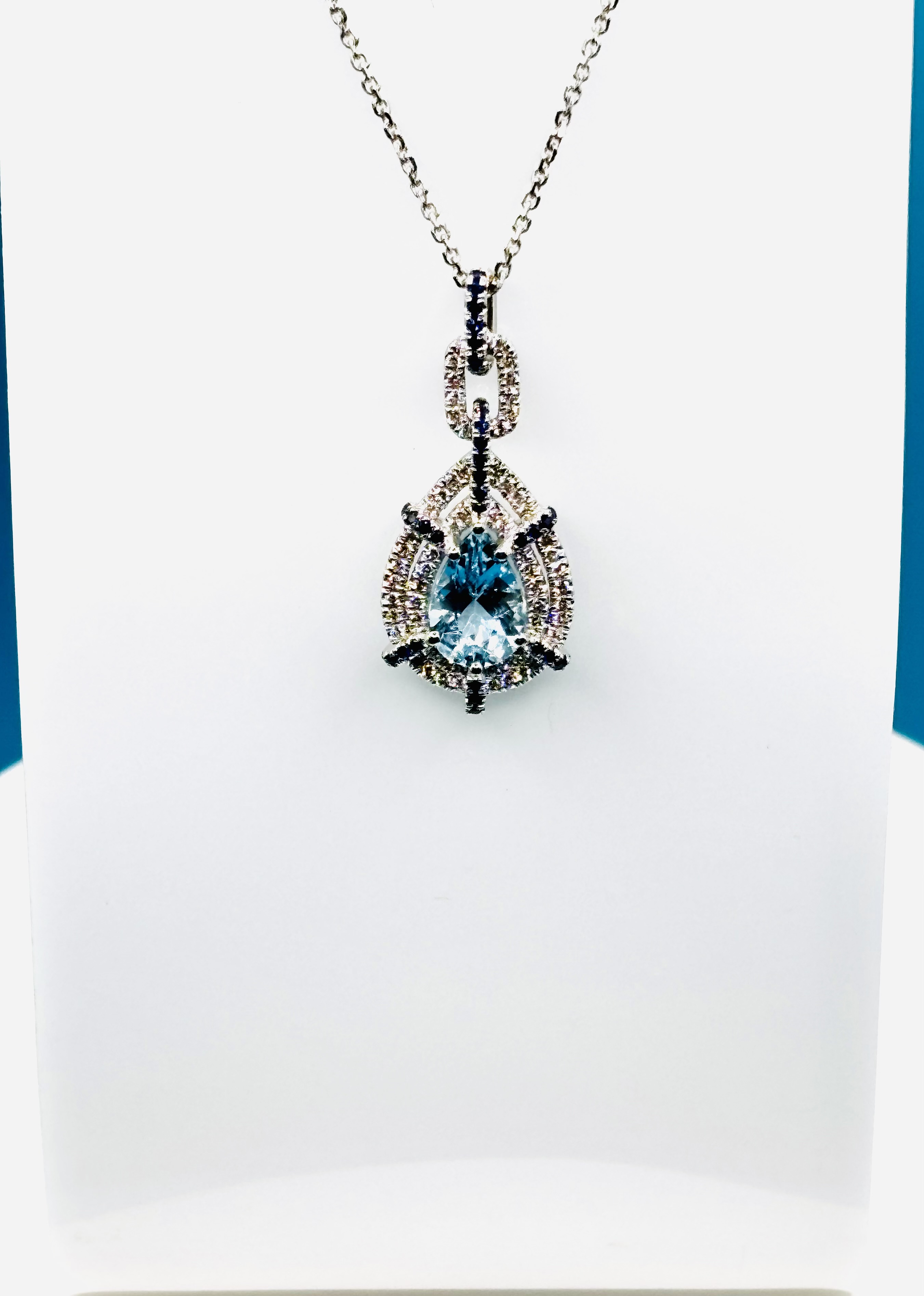 Aquamarine & Sapphire Pendant