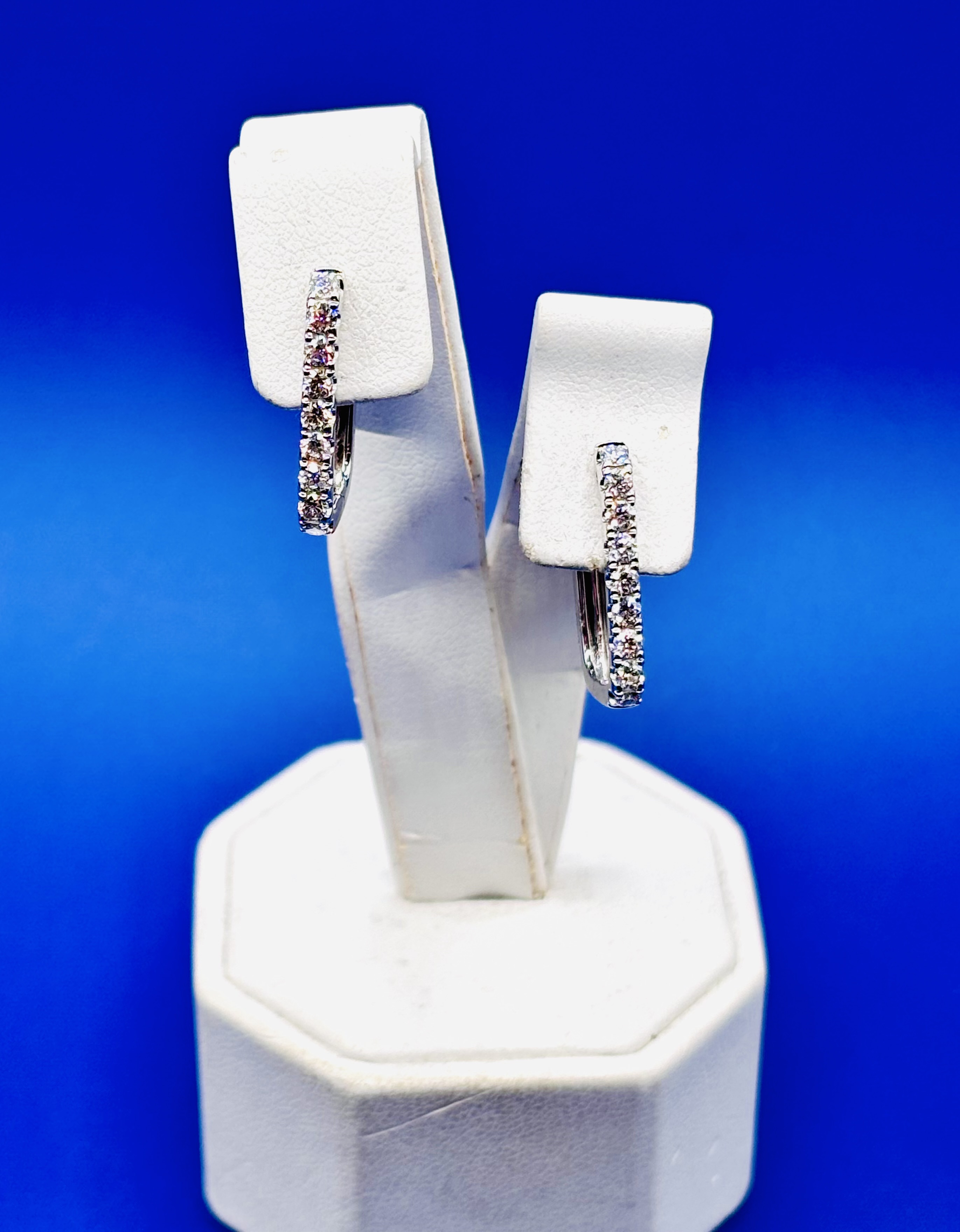 Elongated Diamond Hoops