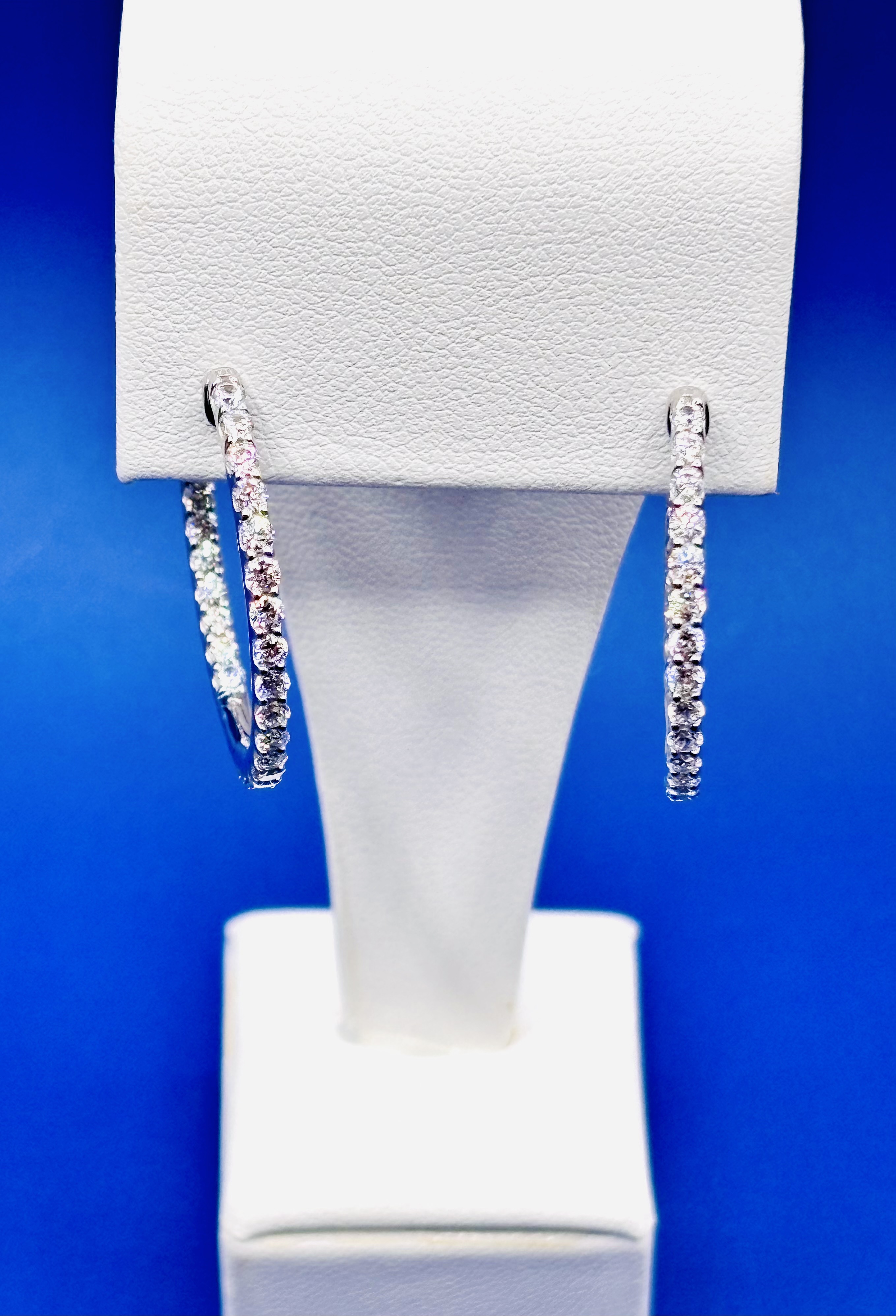 2cttw Inside Out Diamond Hoops