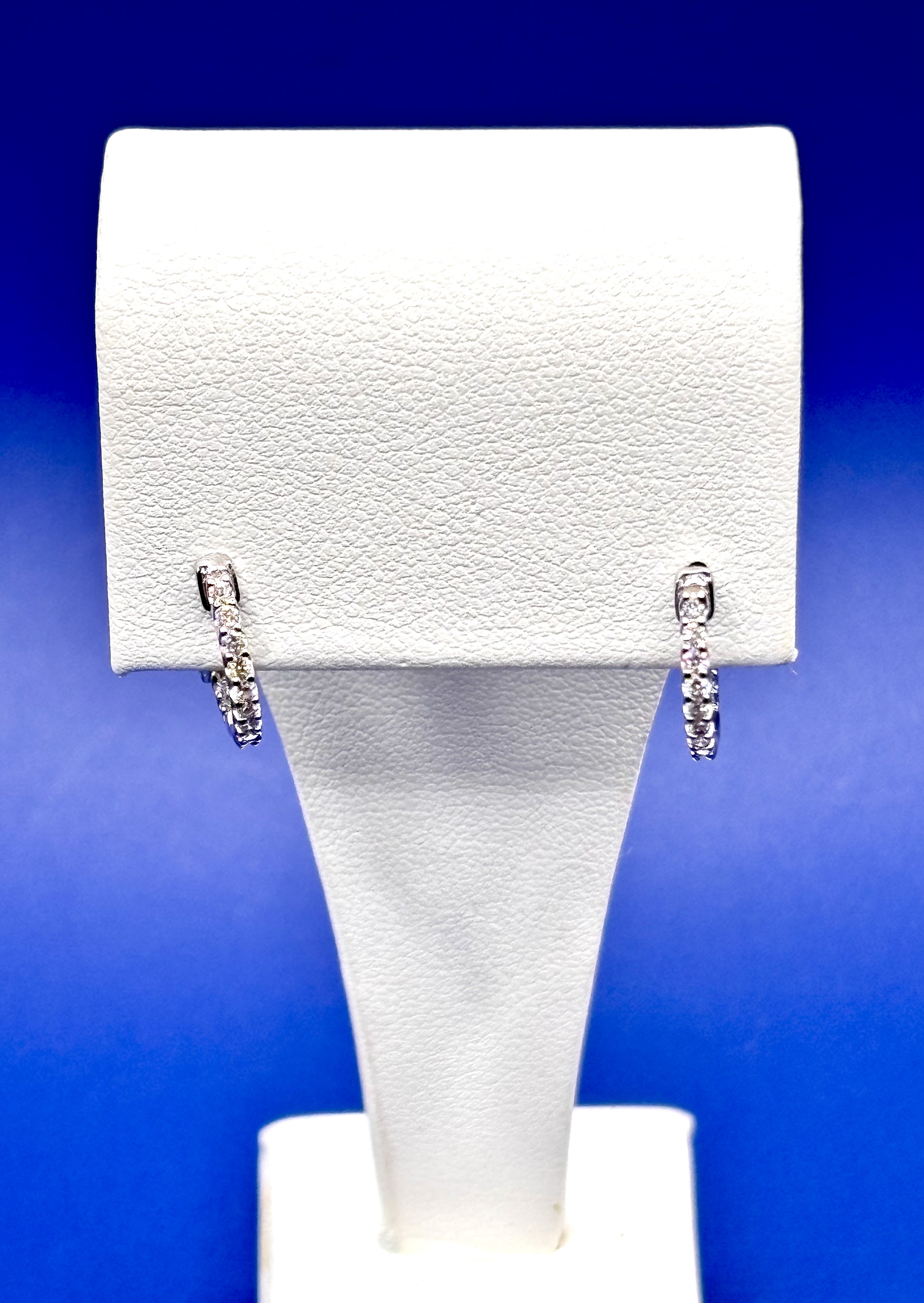 1/4cttw Inside Out Diamond Hoops