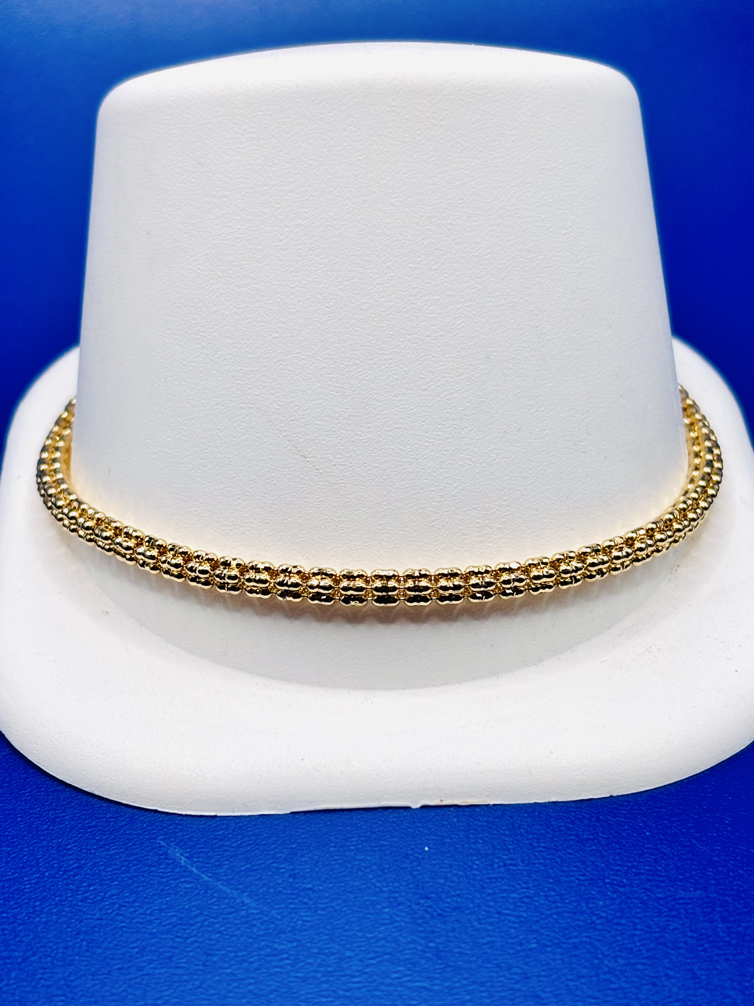 14kt Yellow Gold 4mm 8inch Travel Tennis Bracelet