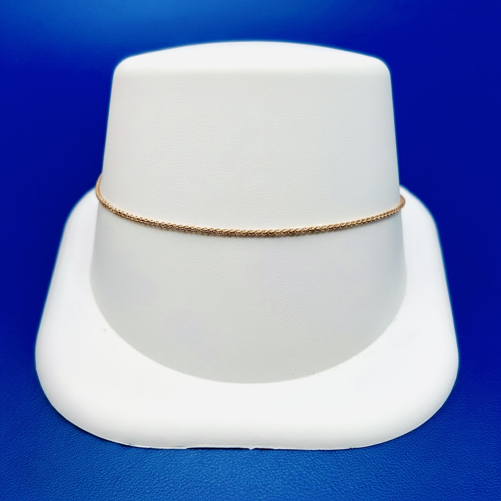 14kt Rose Gold 10inch Anklet