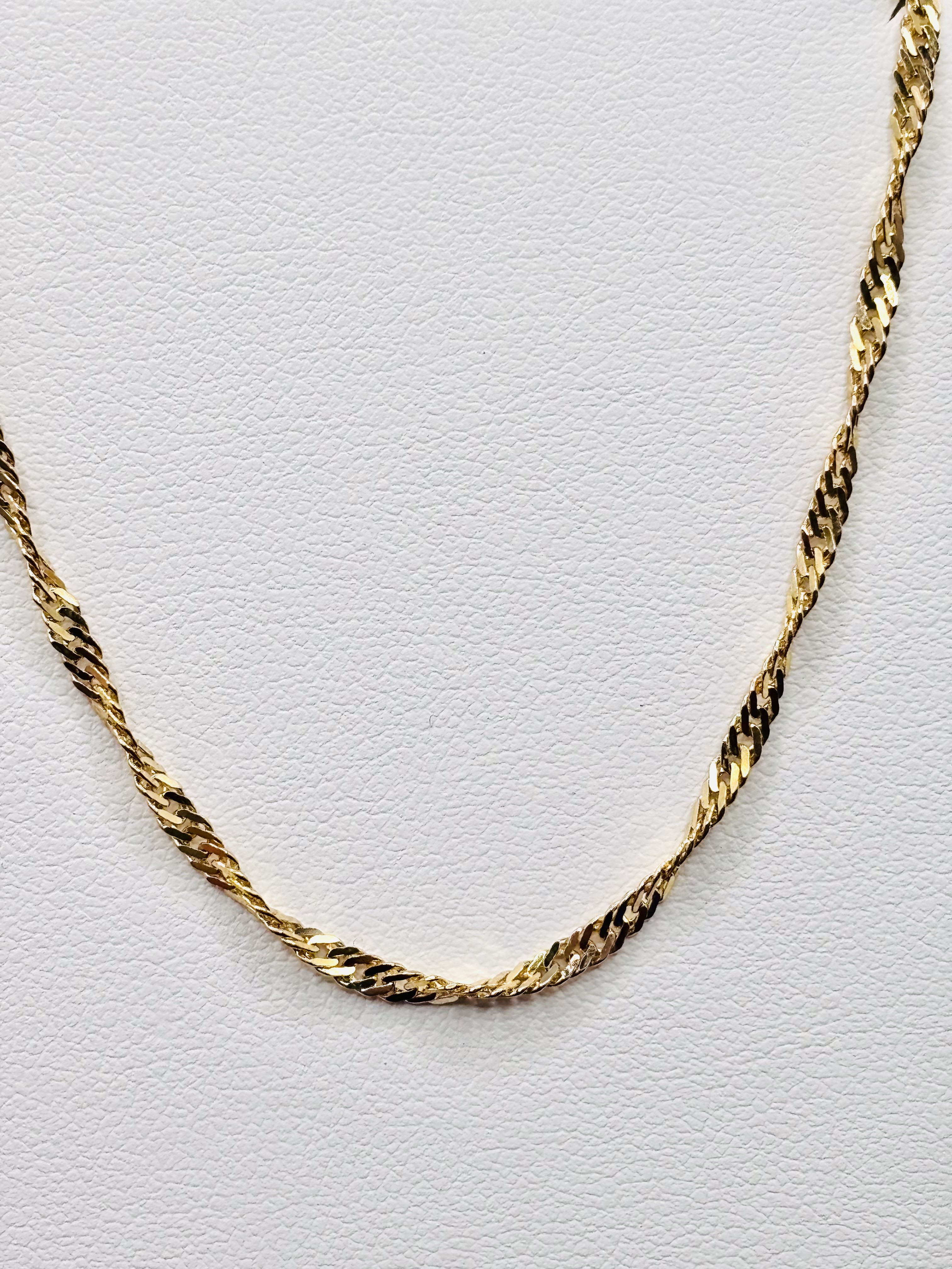 14kt Yellow Gold 16.5 Inch Singapore Chain alternate view