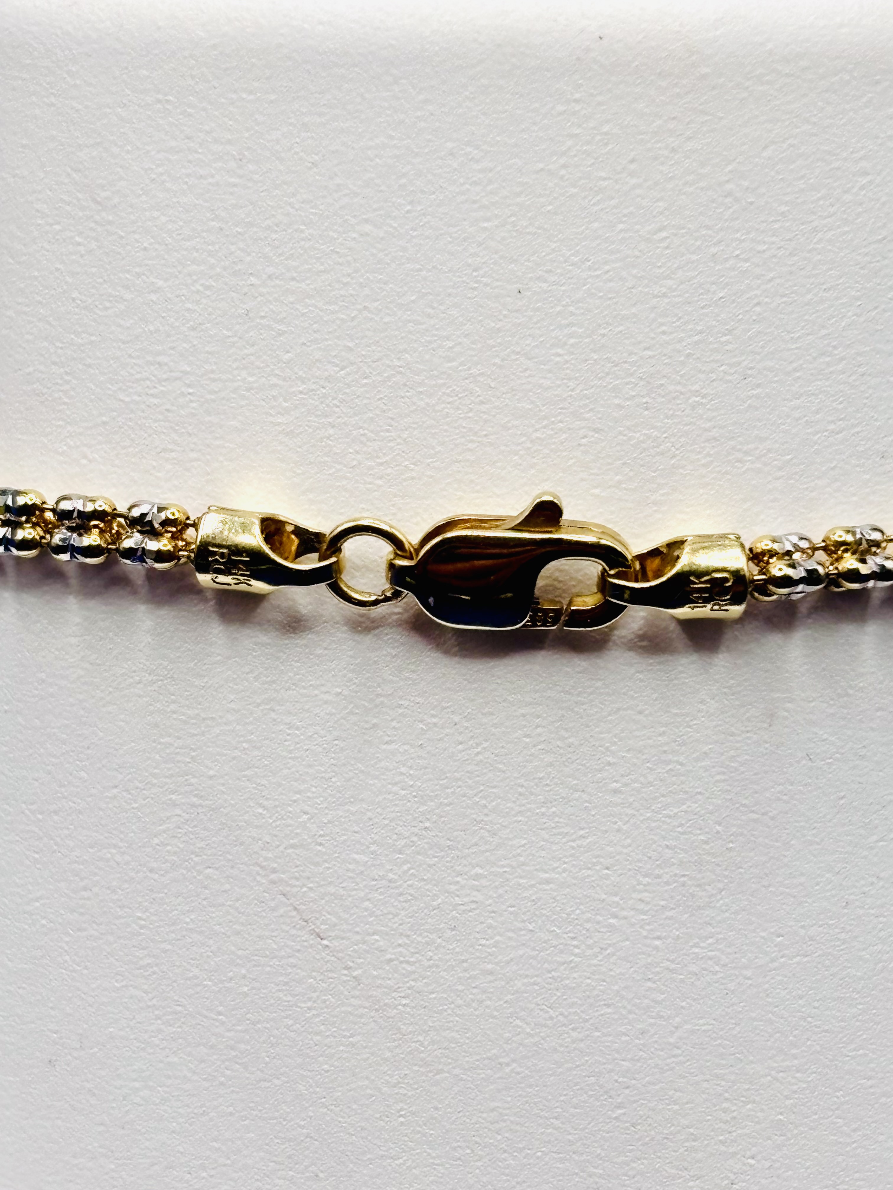 14kt Two Tone Gold 7 Inch Travel Tennis Bracelet alternate view